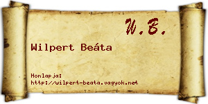 Wilpert Beáta névjegykártya